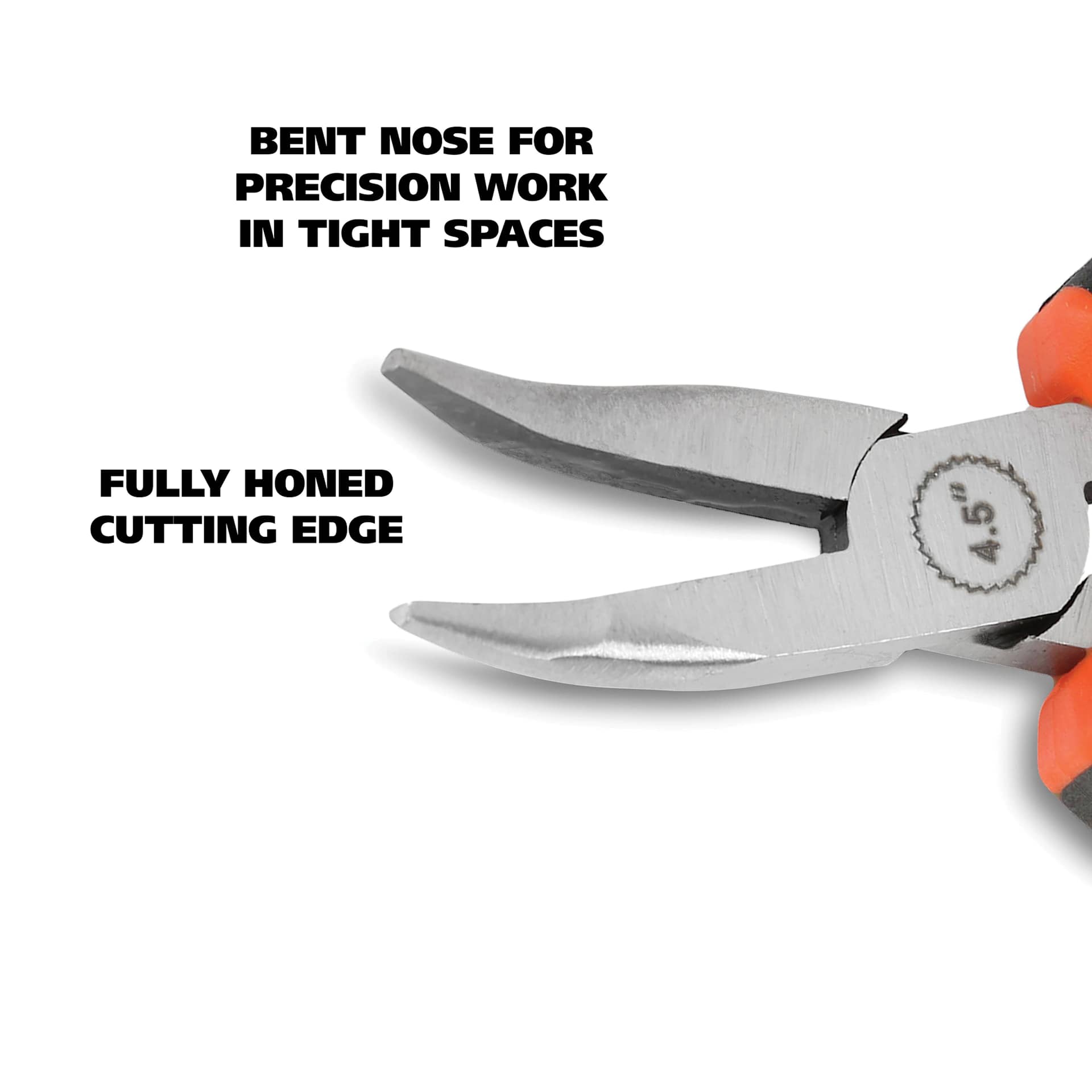 GreatNeck Bent Nose Hobby Pliers - bent for precision with cutting edge