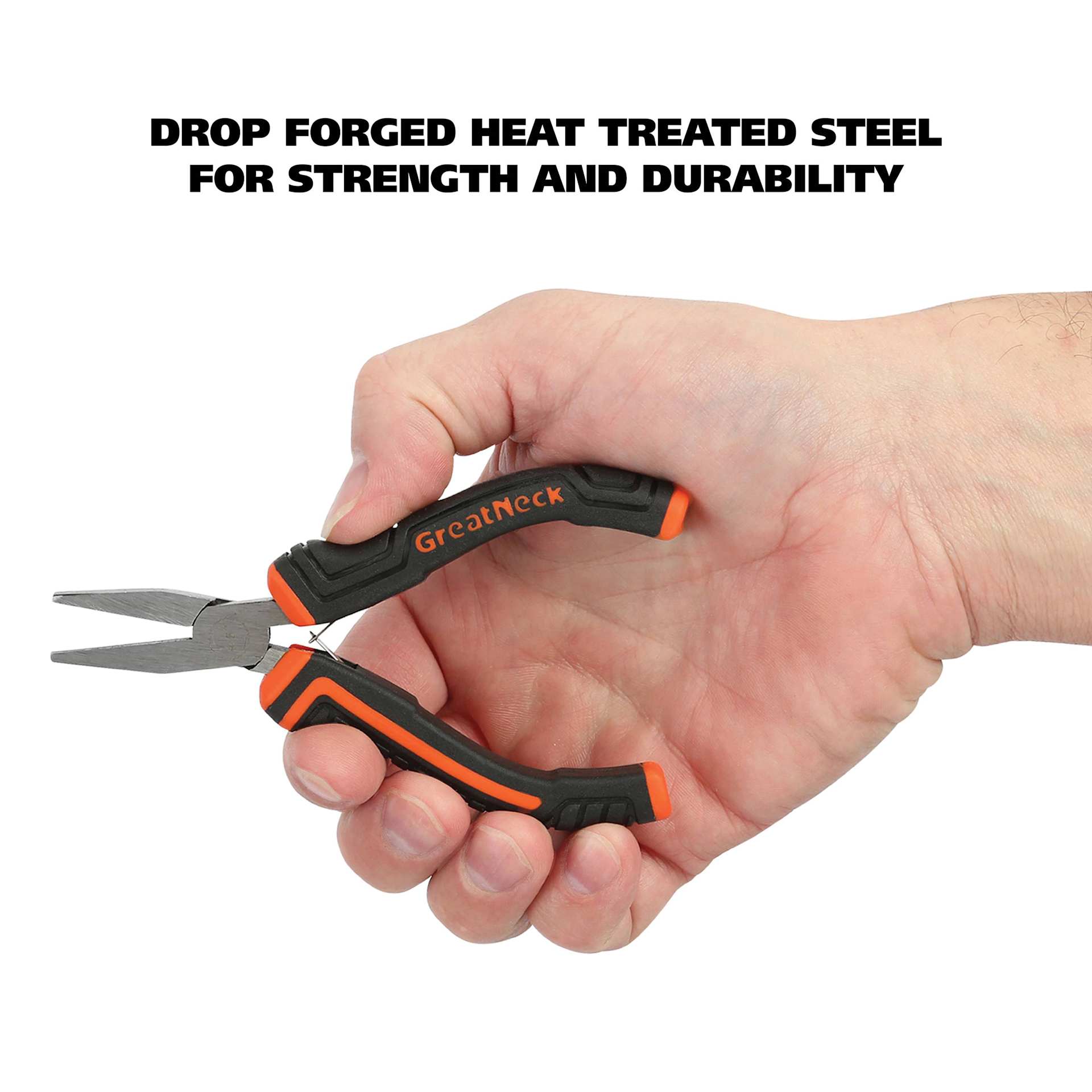 GreatNeck Flat Nose Hobby Pliers - drop forged heat treated steel