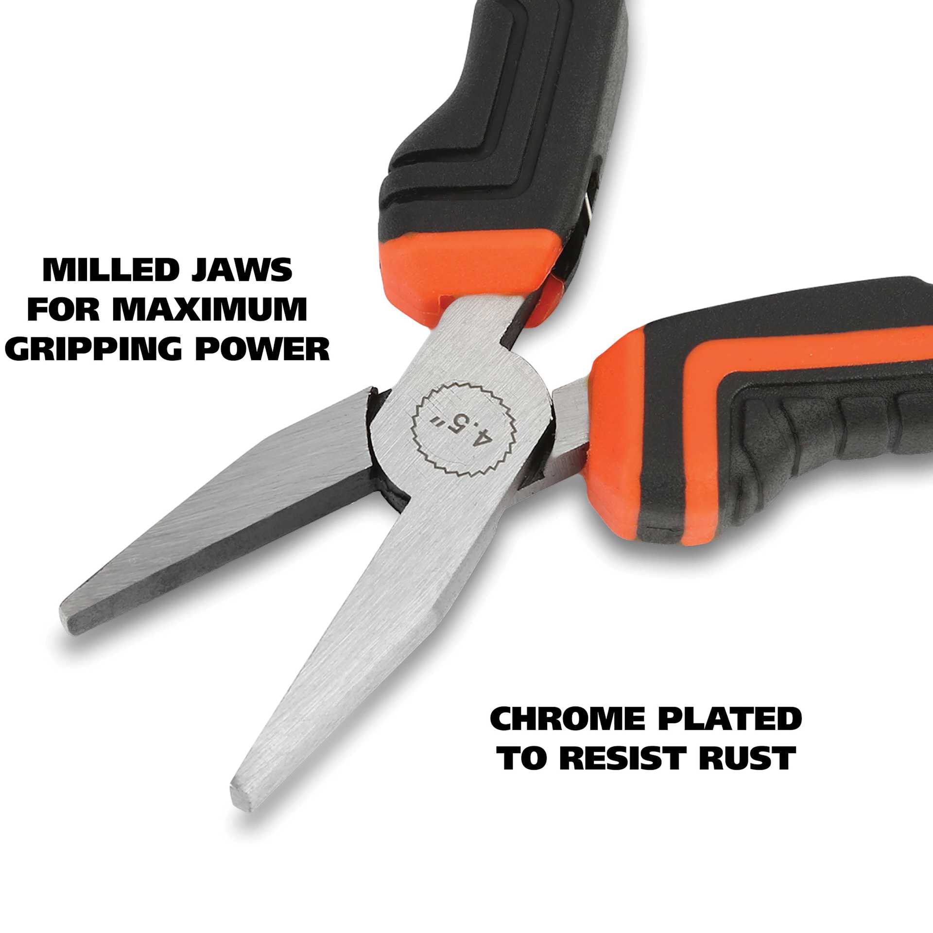 GreatNeck Flat Nose Hobby Pliers - chrome plated milled jaws
