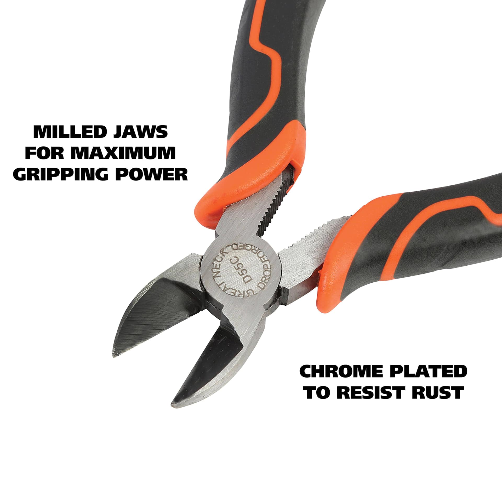 GreatNeck Diagonal Pliers - 5-1/2" - jaws are milled and chrome plated