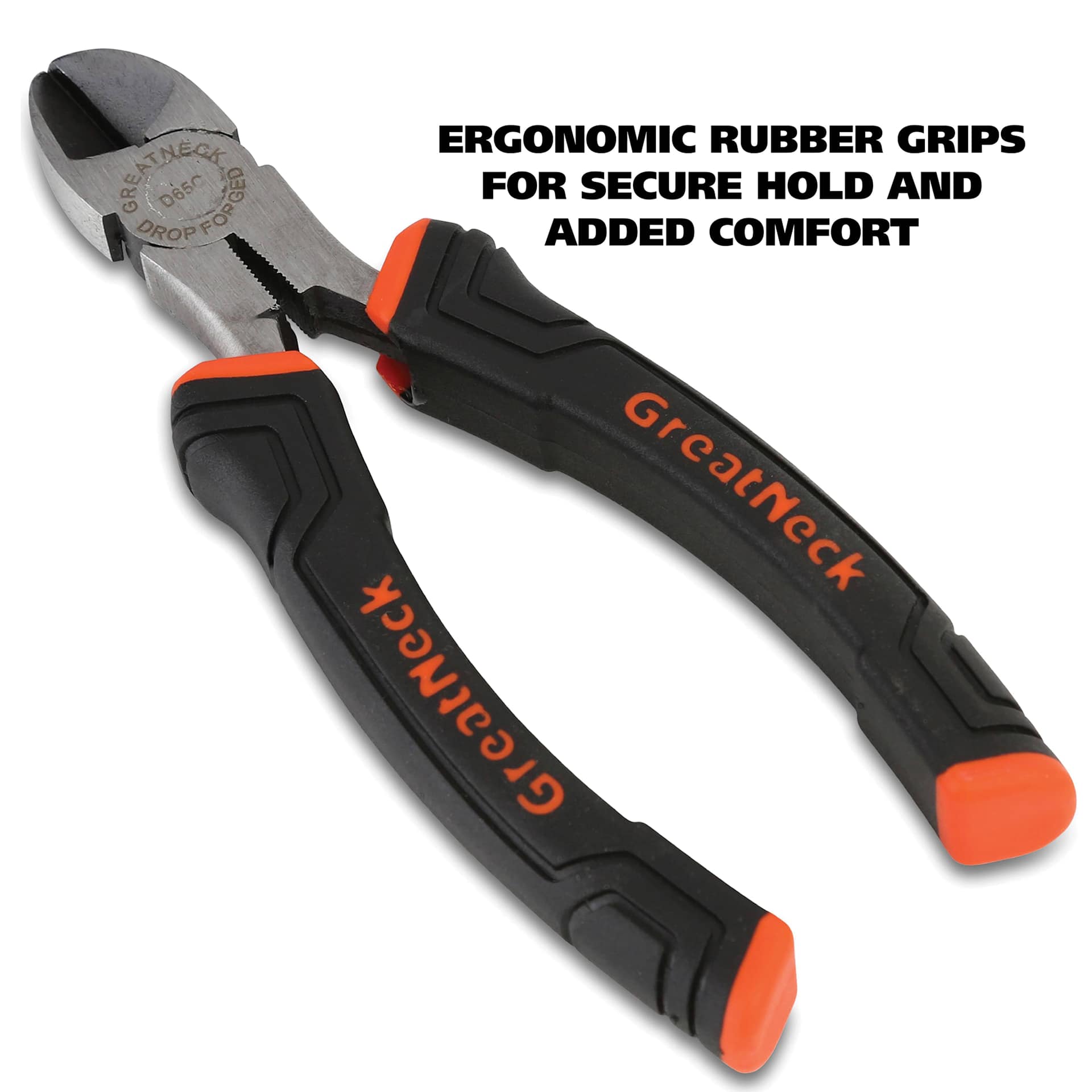GreatNeck Diagonal Pliers - 6-1/2" - ergonomic rubber grips