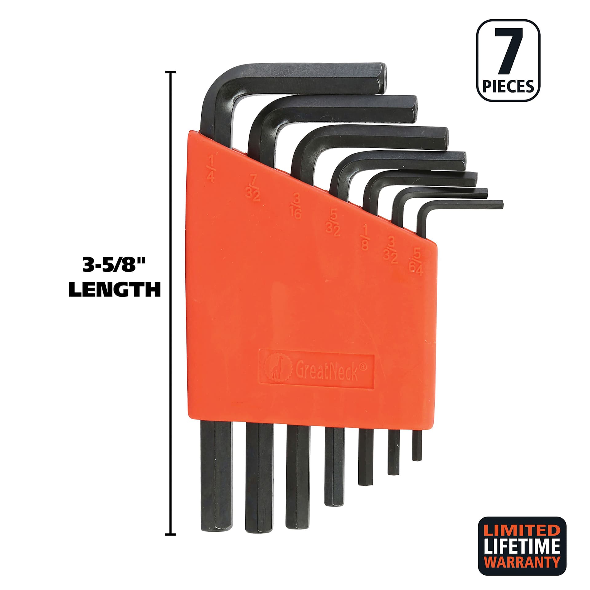 GreatNeck Hex Key Set - Pkg of 7 measurements