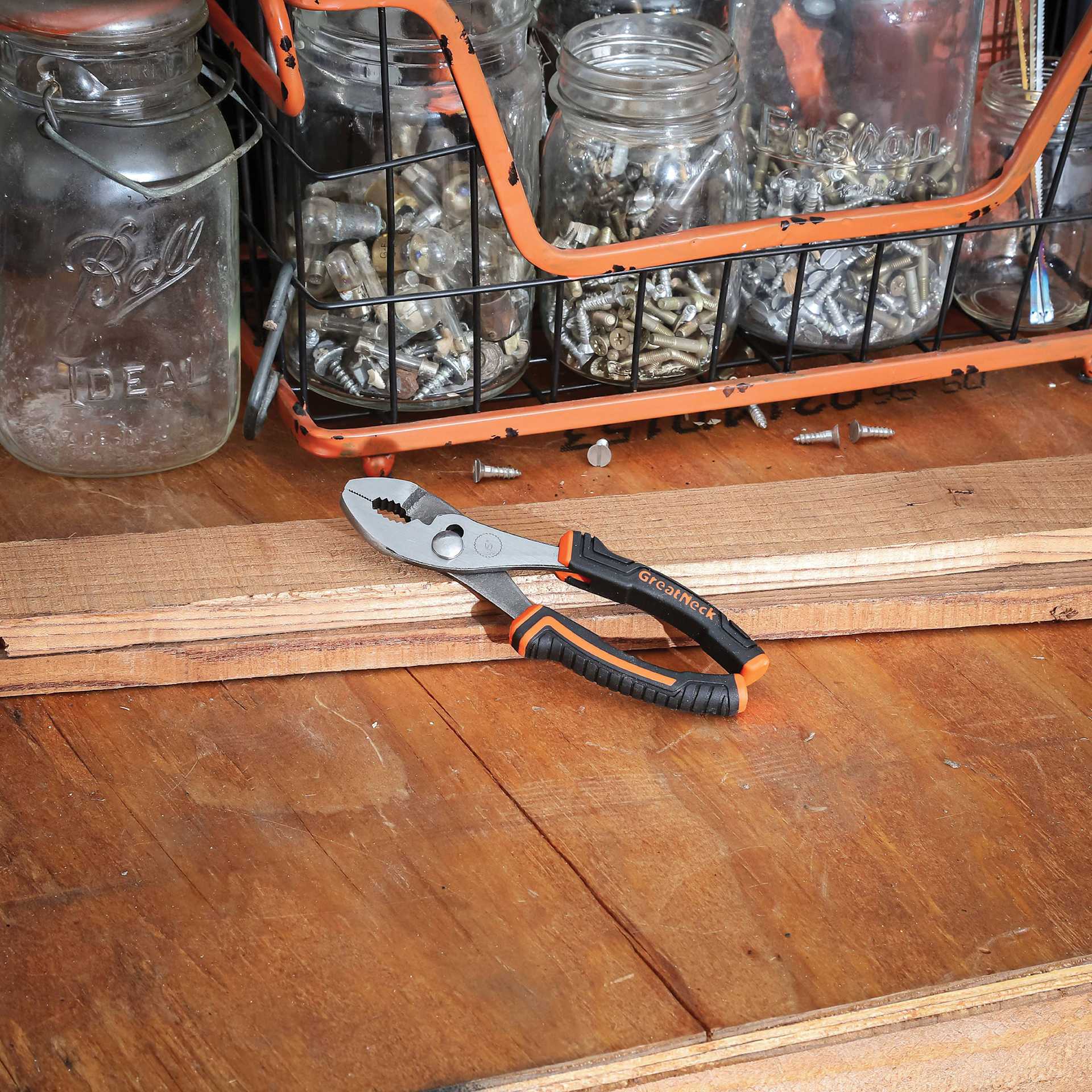 GreatNeck Slip Joint Pliers - on workbench