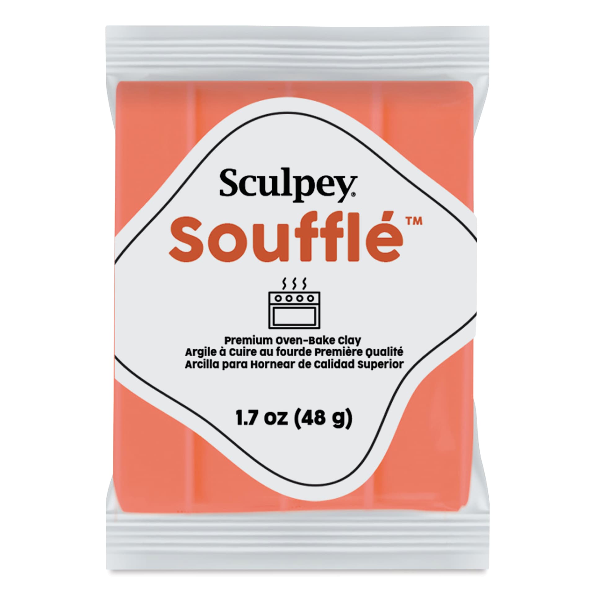 Sculpey Souffle - Mandarin, 1.7 oz Bar