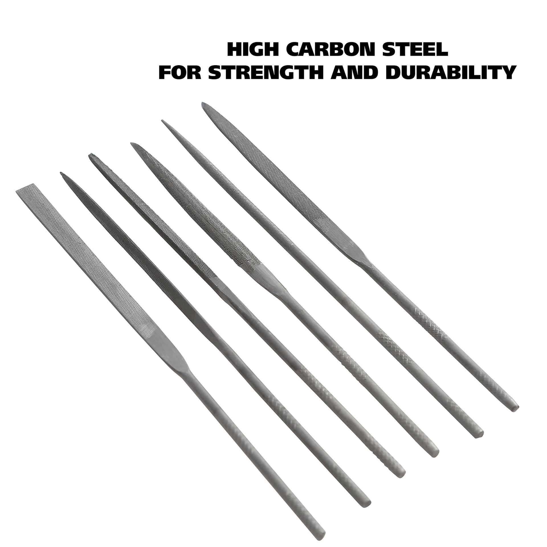 GreatNeck Needle Files - Set of 6 - made of high carbon steel