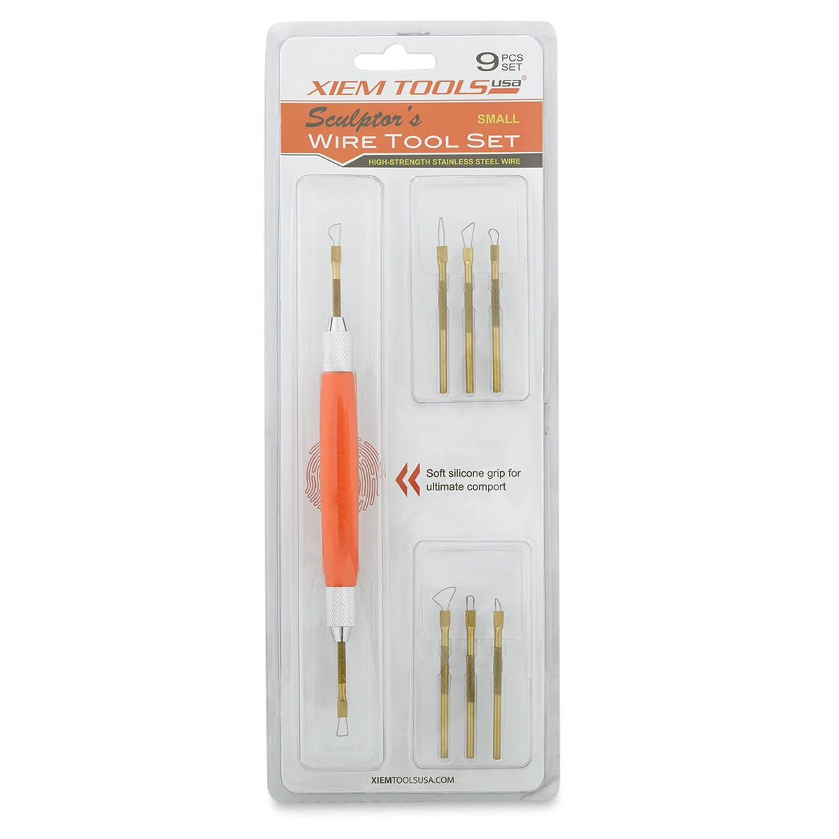 Xiem Sculptor's Wire Tool Set - Front of blister package of Small Set of 8 tools
