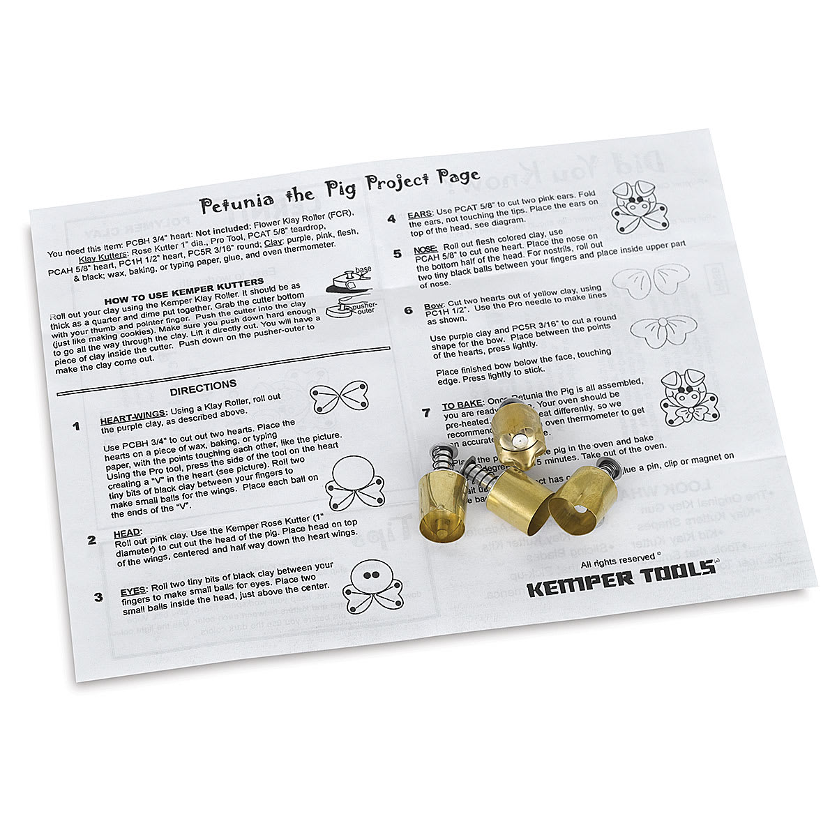 Kemper Pattern Cutter Set - Project page for Set of 4 Cutters with cutters on top