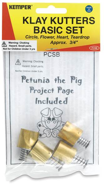 Kemper Pattern Cutters - Set of 4, 3/4", Assorted Shapes front of package