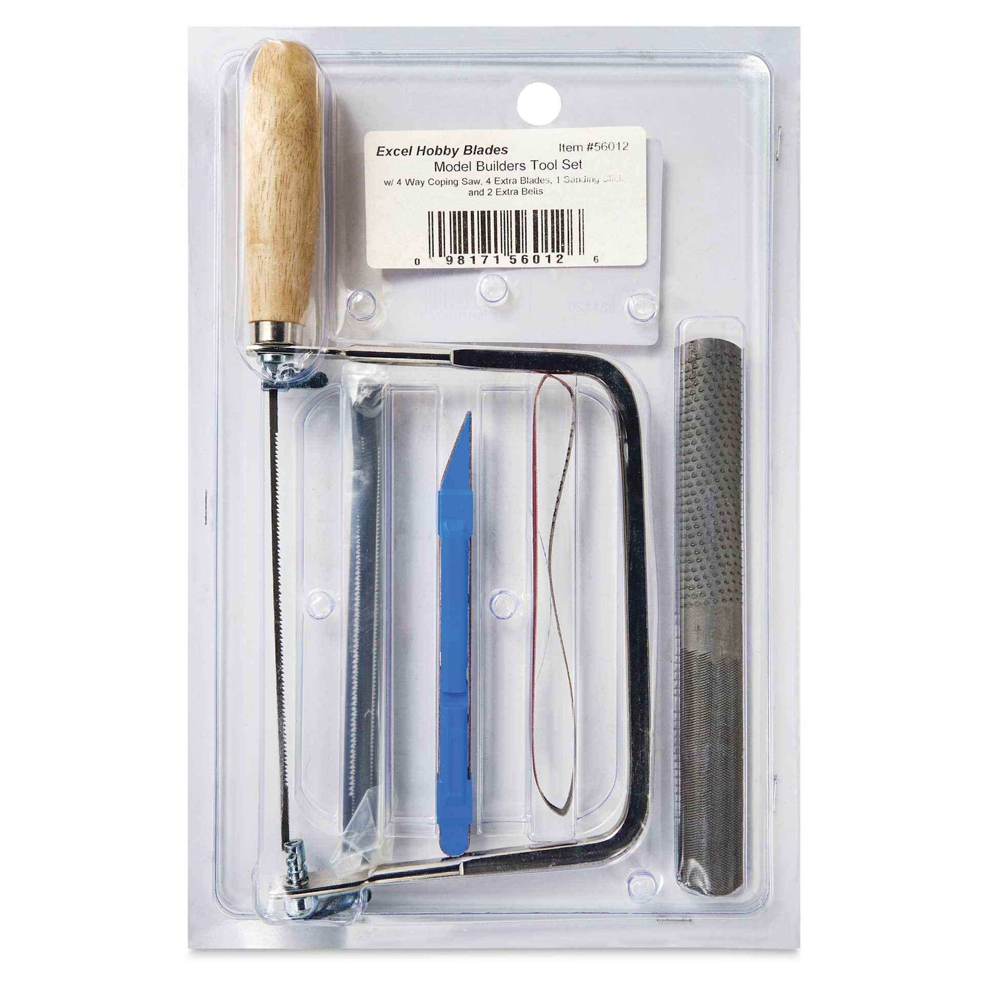 Excel Blades Model Builders Saw Tools - Set of 8 - back of packaging