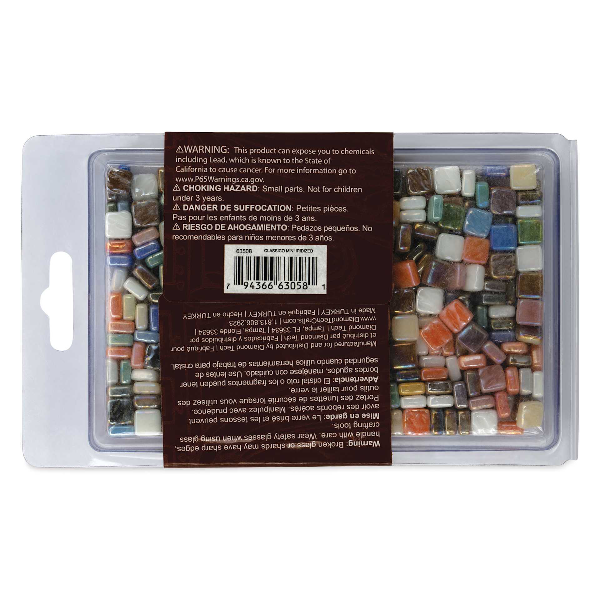 Diamond Tech Classico Mosaic Tile - Shimmers, 8 oz back of packaging