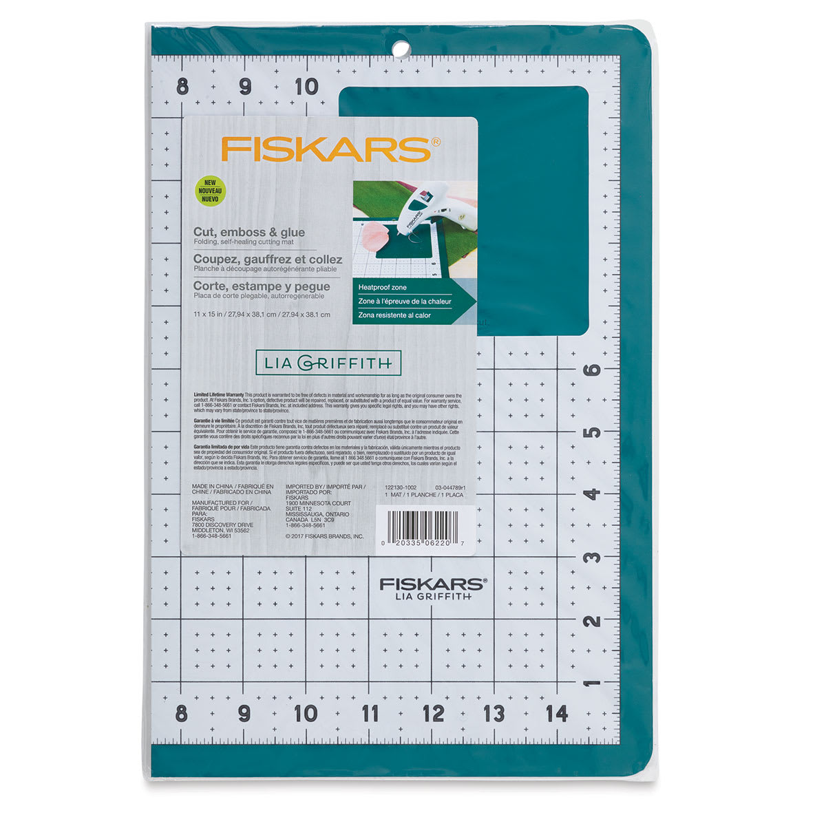 Fiskars Lia Griffith Folding Cutting Mat with Heatproof Zone
