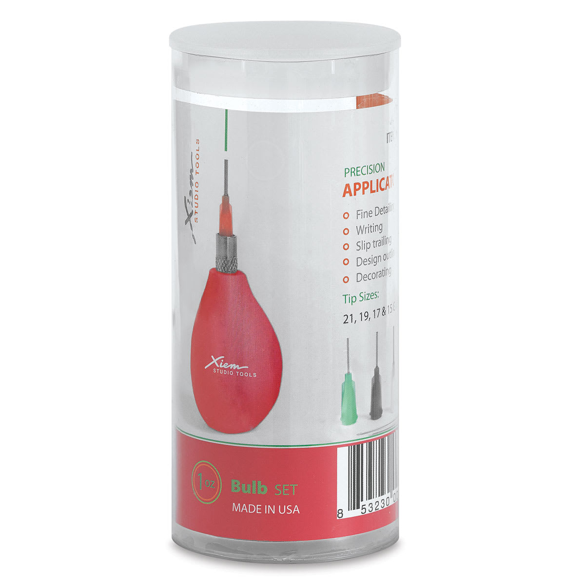 Xiem Studio Precision Applicators - Front of Package Tube of 1oz set 