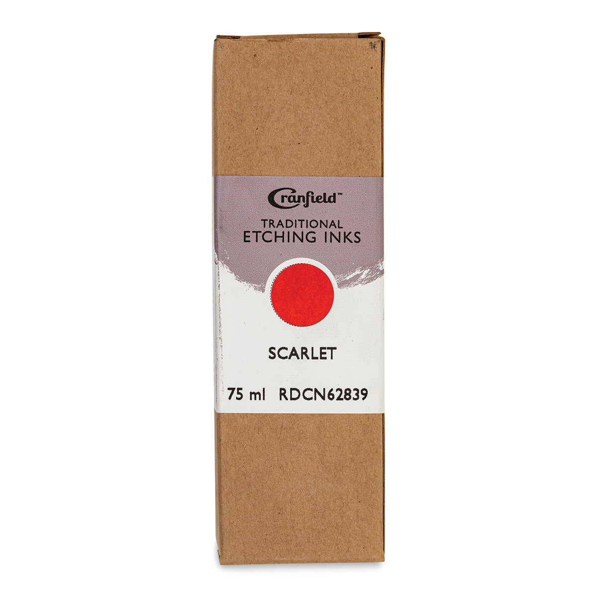 Cranfield Traditional Etching Ink - Scarlet, 75 ml - front of packaging