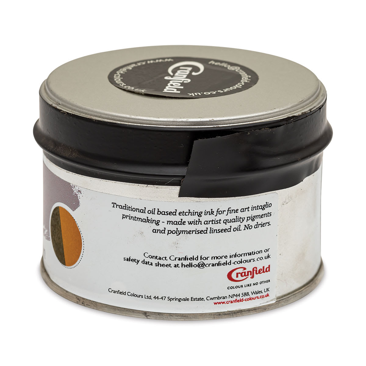 Cranfield Traditional Etching Ink - Yellow Ochre, 250 g - back