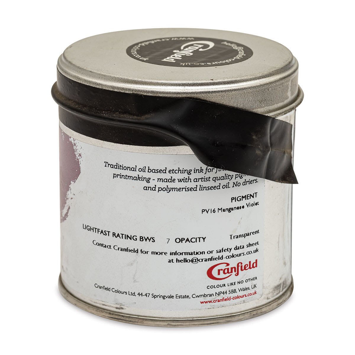 Cranfield Traditional Etching Ink - Manganese Violet, 250 g - back