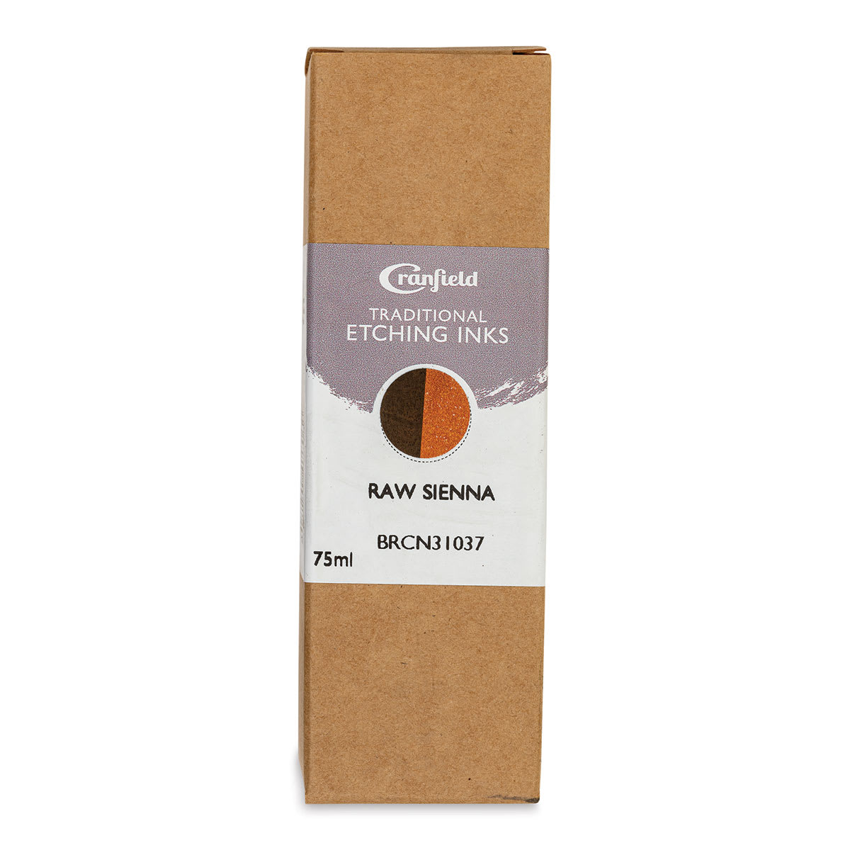 Cranfield Traditional Etching Ink - Raw Sienna, 75 ml - front of packaging