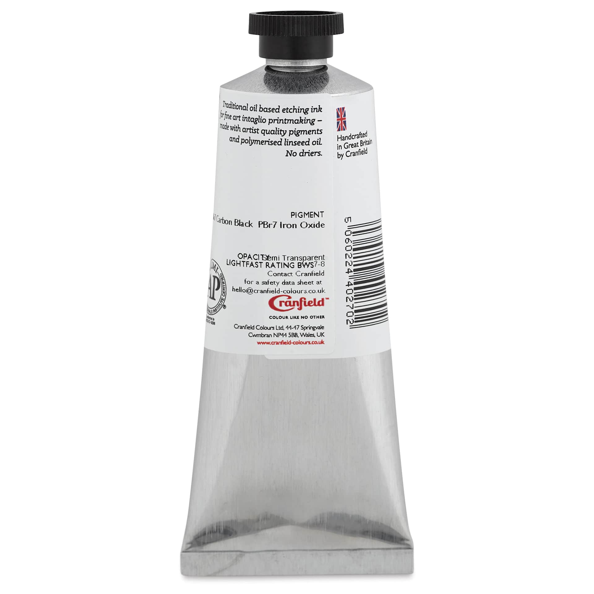 Cranfield Traditional Etching Ink - Sepia, 75 ml - back