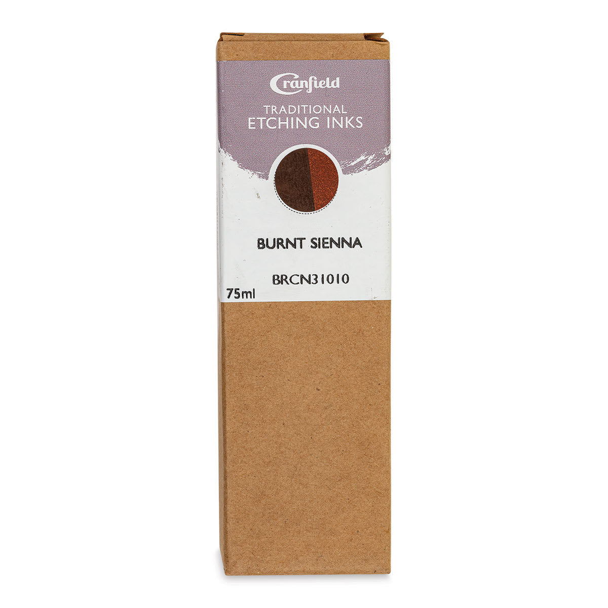 Cranfield Traditional Etching Ink - Burnt Sienna, 75 ml - front of packaging