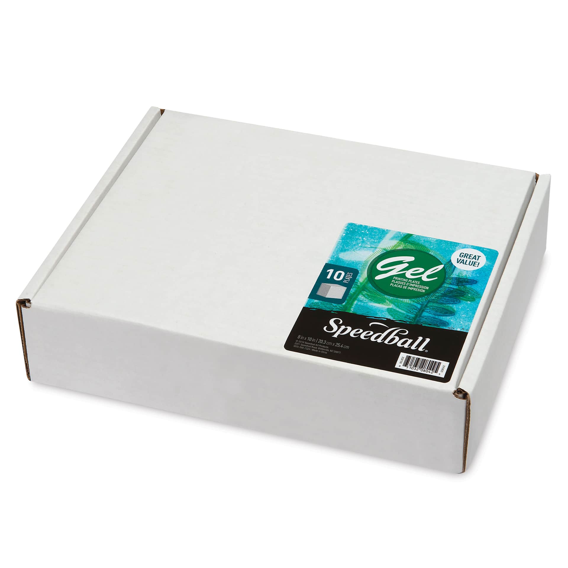 Speedball Gel Printing Plate - 8" x 10", Pkg of 10 front of packaging