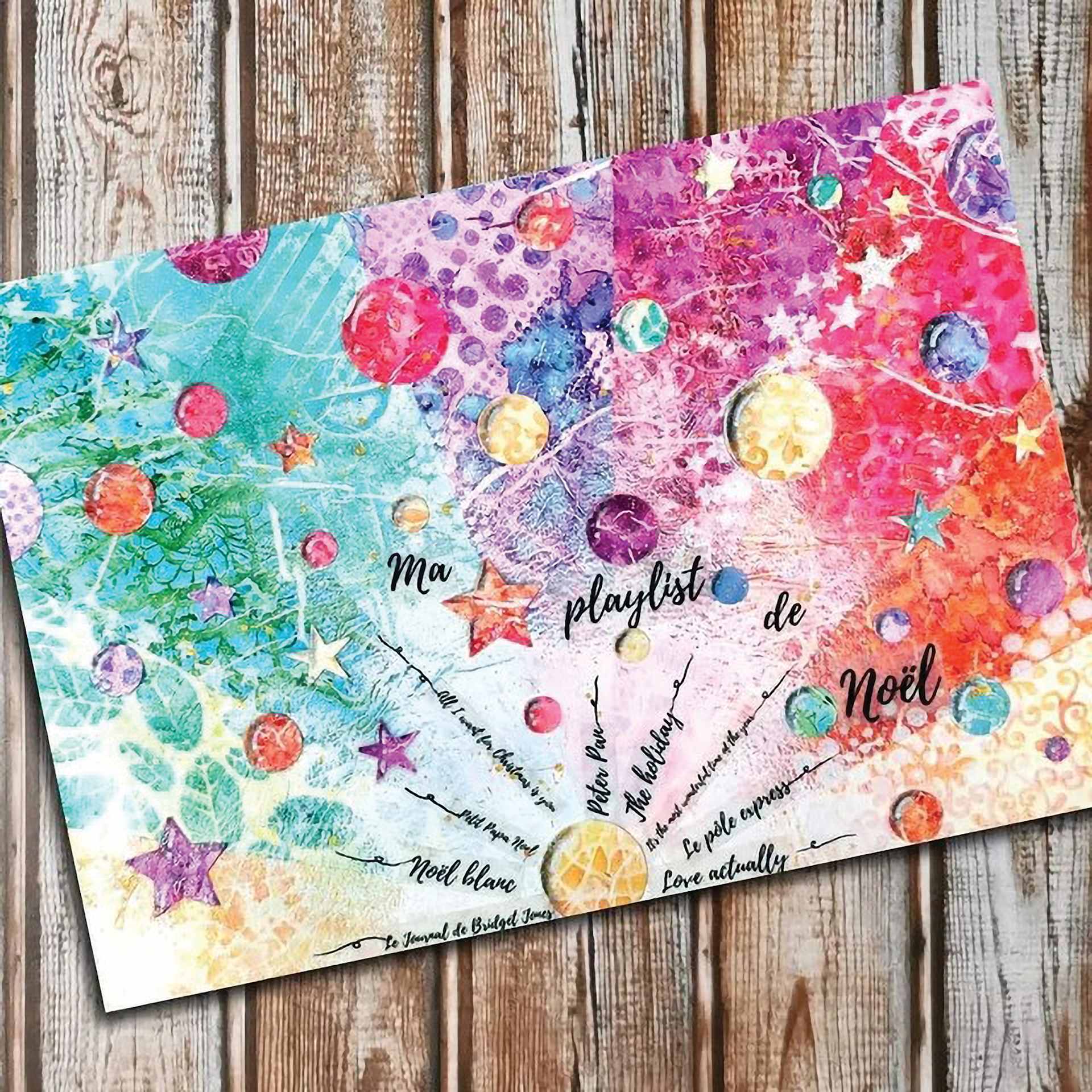 Gel Press Printing Plate - Rectangle, 5" x 7" finished example artwork
