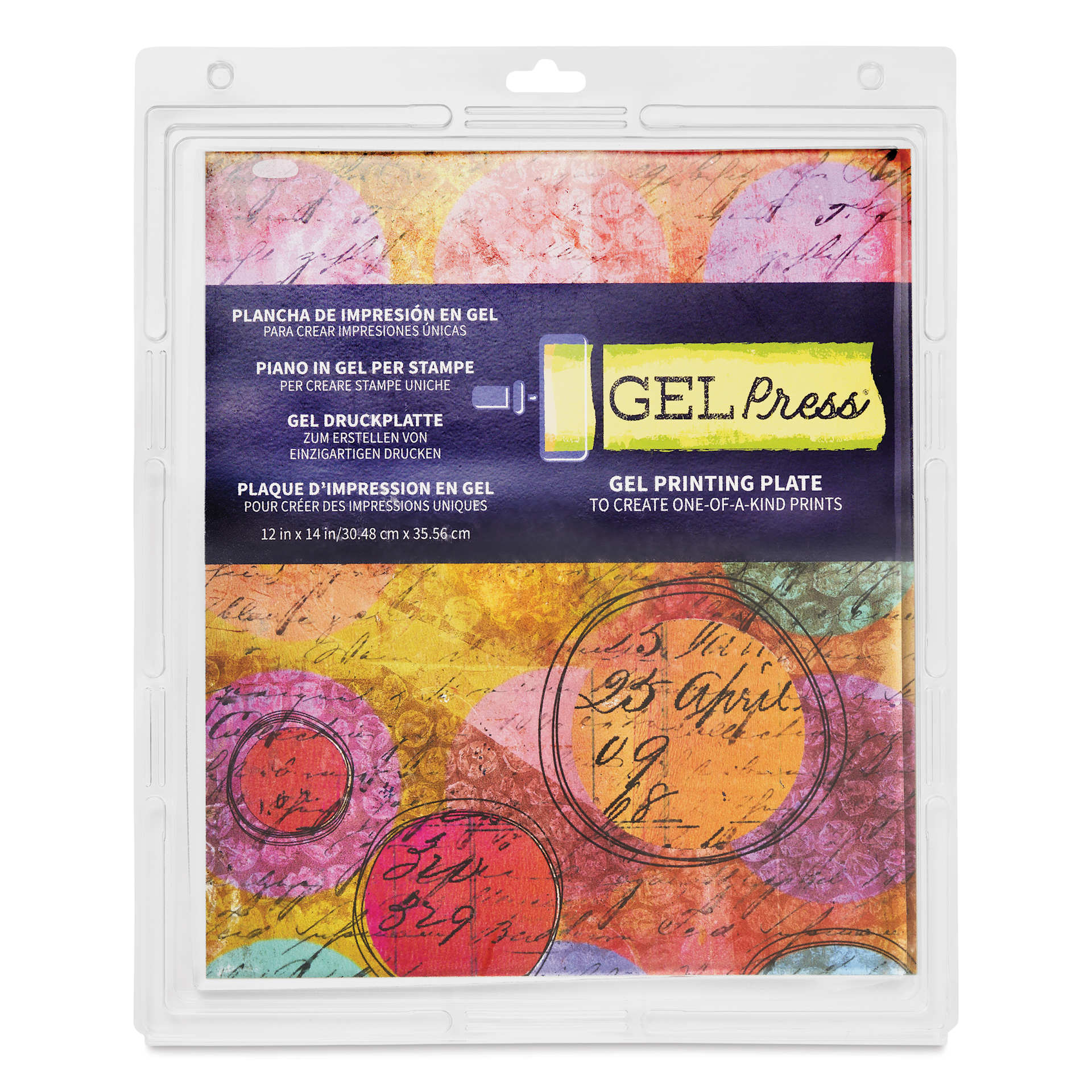 Gel Press Printing Plate - Rectangle, 12" x 14" front of packaging