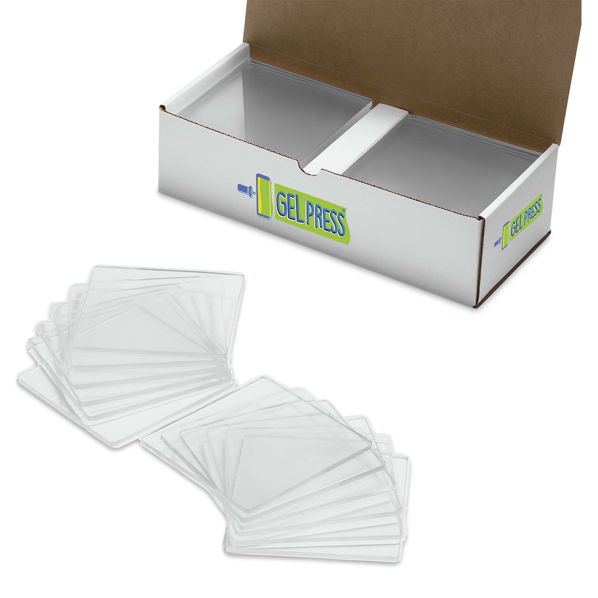 Gel Press Printing Plates - Class Pack, 6" x 6", Set of 12 packaging and contents