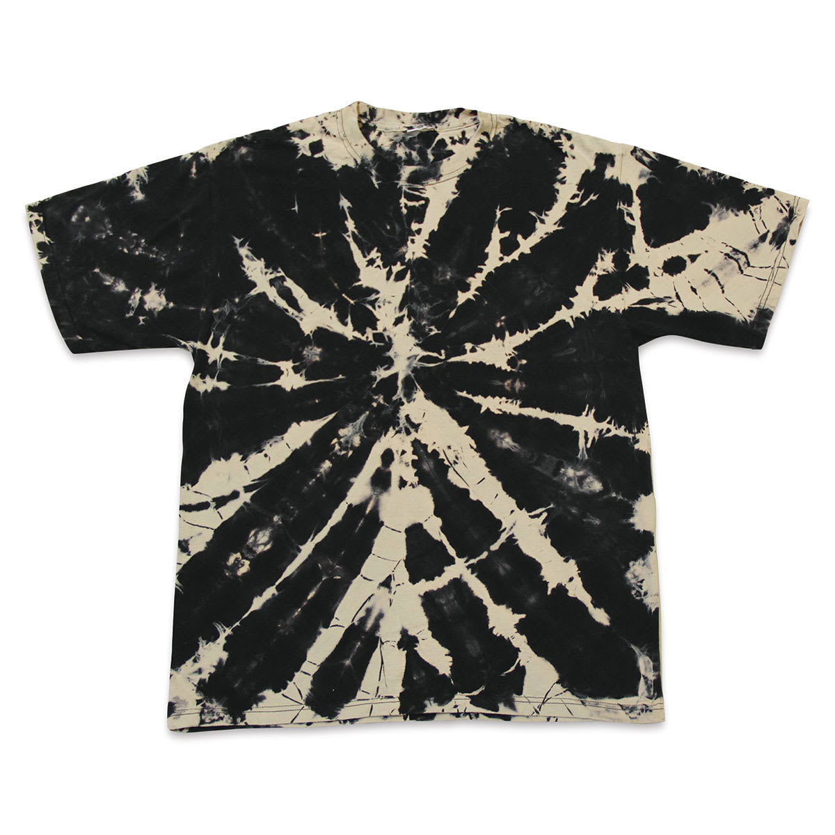 Jacquard deColourant - Finished example of spiral tie-dyed T-shirt