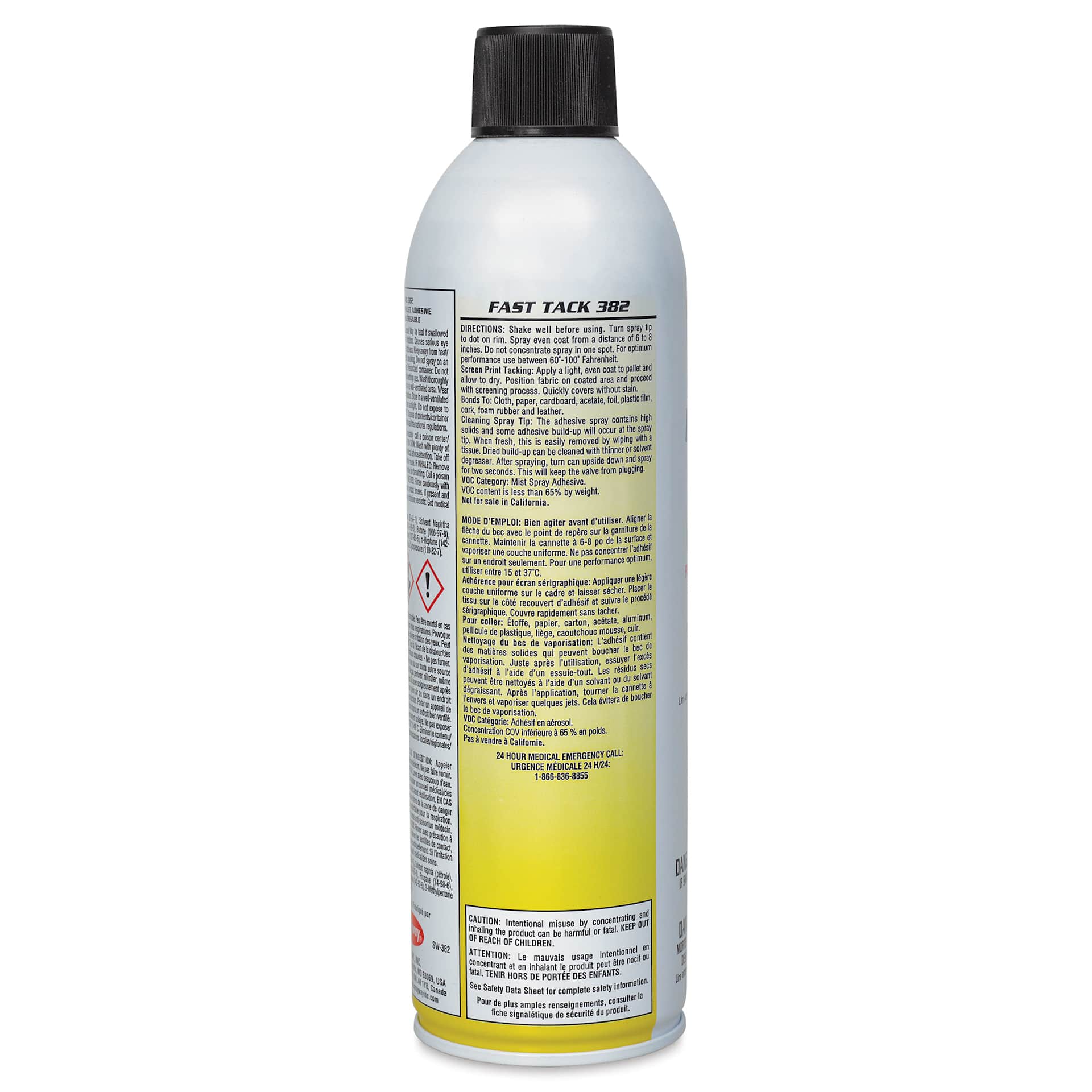 Sprayway Fast Tack 382, back of can