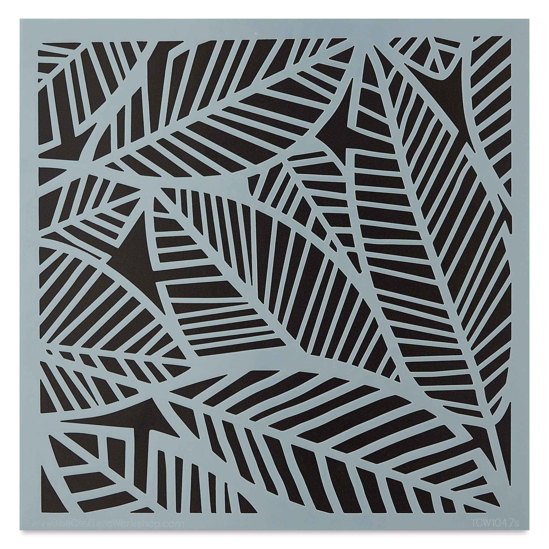 The Crafter's Workshop Stencil - Banana Leaves, 6" x 6"