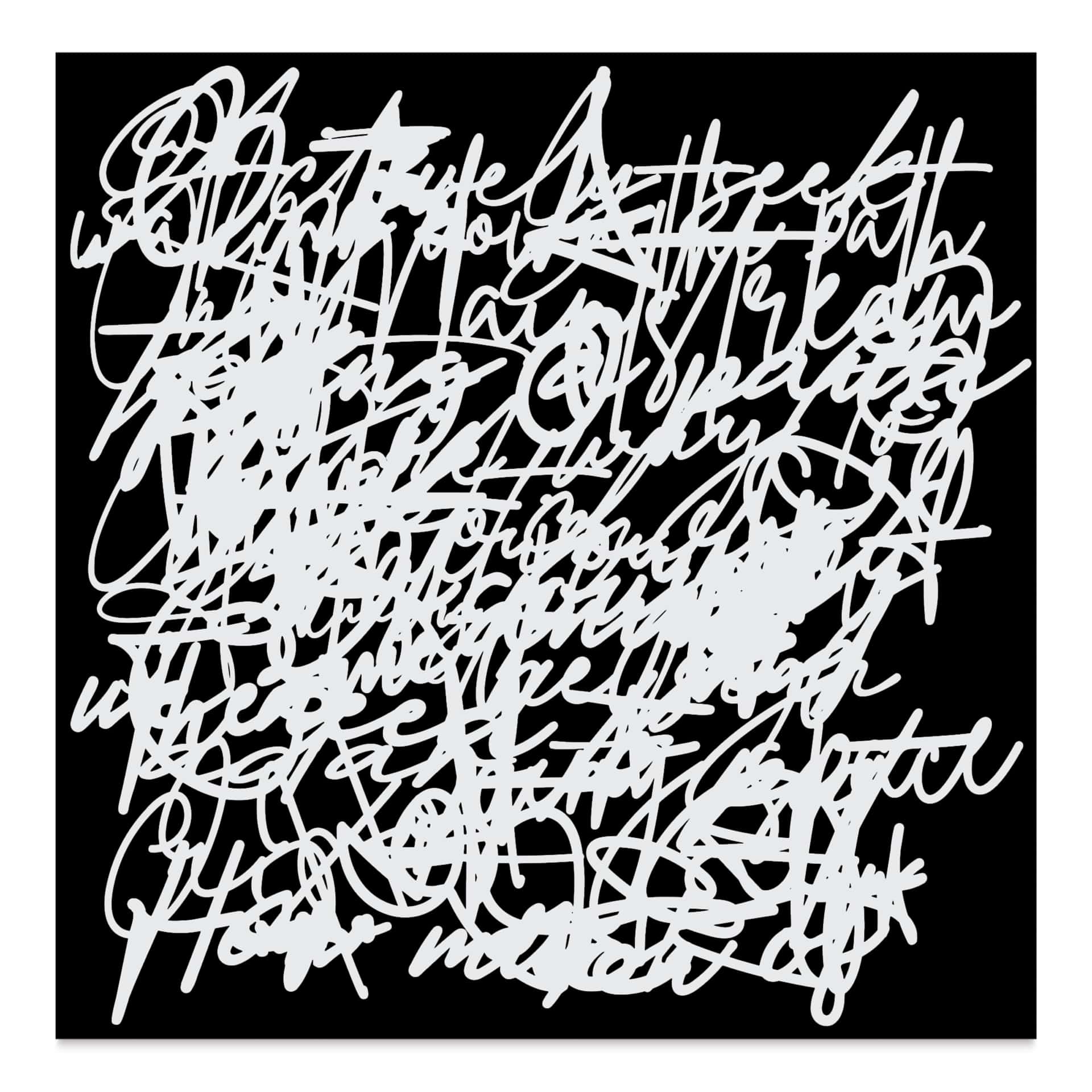 The Crafter's Workshop Stencil - Messy Script, 6" x 6"