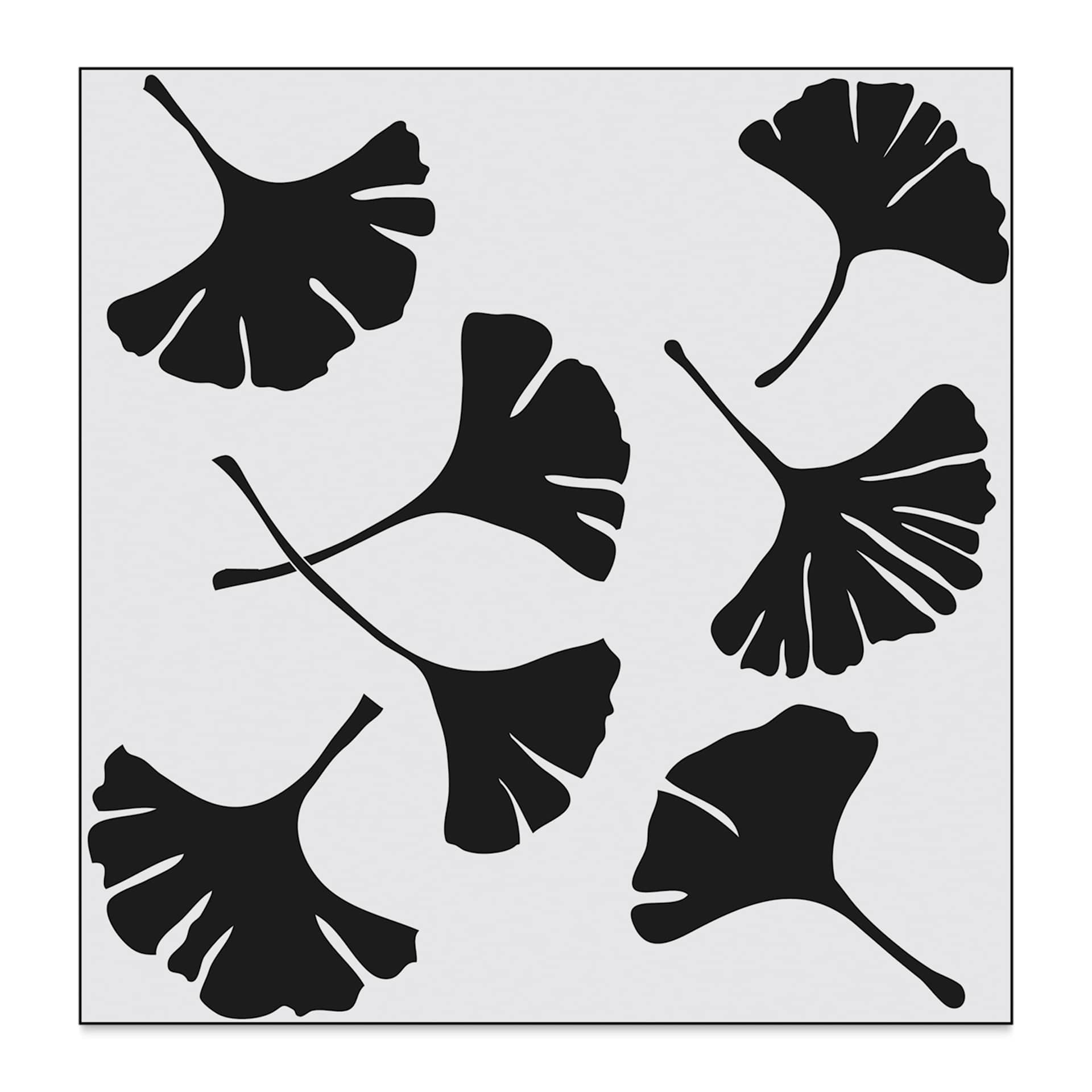 The Crafter's Workshop Stencil - Ginkgo Leaves, 6" x 6"