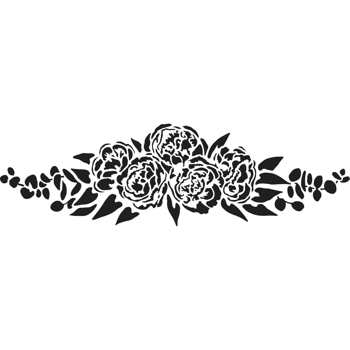 The Crafter's Workshop Stencils Peony Spray
