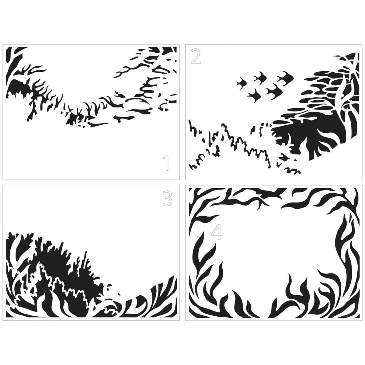 Layered Stencils Sea Paradise