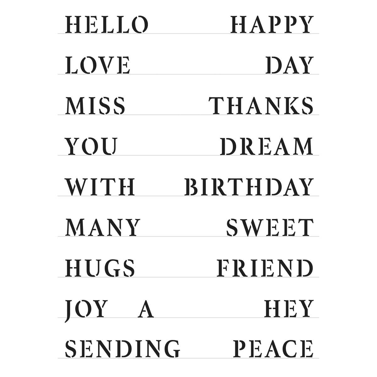 The Crafter's Workshop Stencils Good Words
