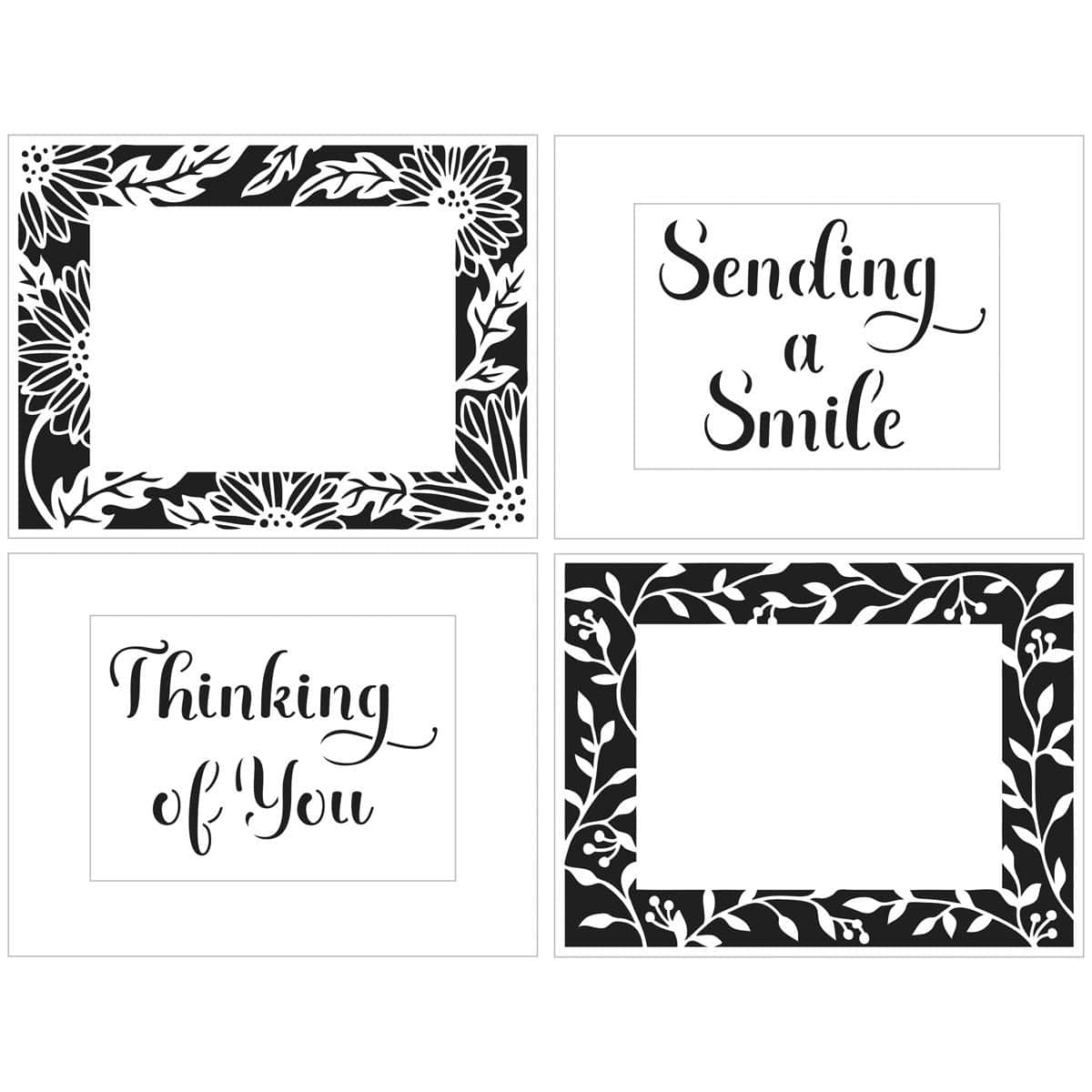 Layered Stencils Sunglower Frames