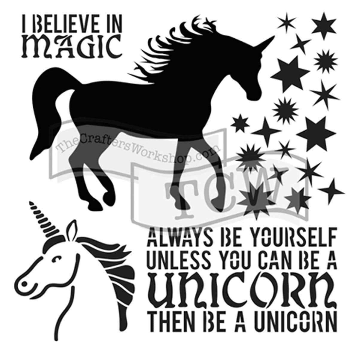 The Crafter's Workshop Stencils Unicorn   Peggable