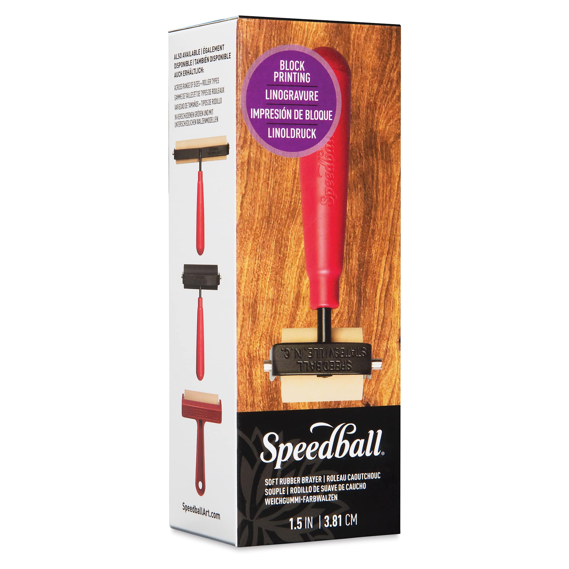 Speedball Soft Rubber Brayer - 1-1/2", packaging