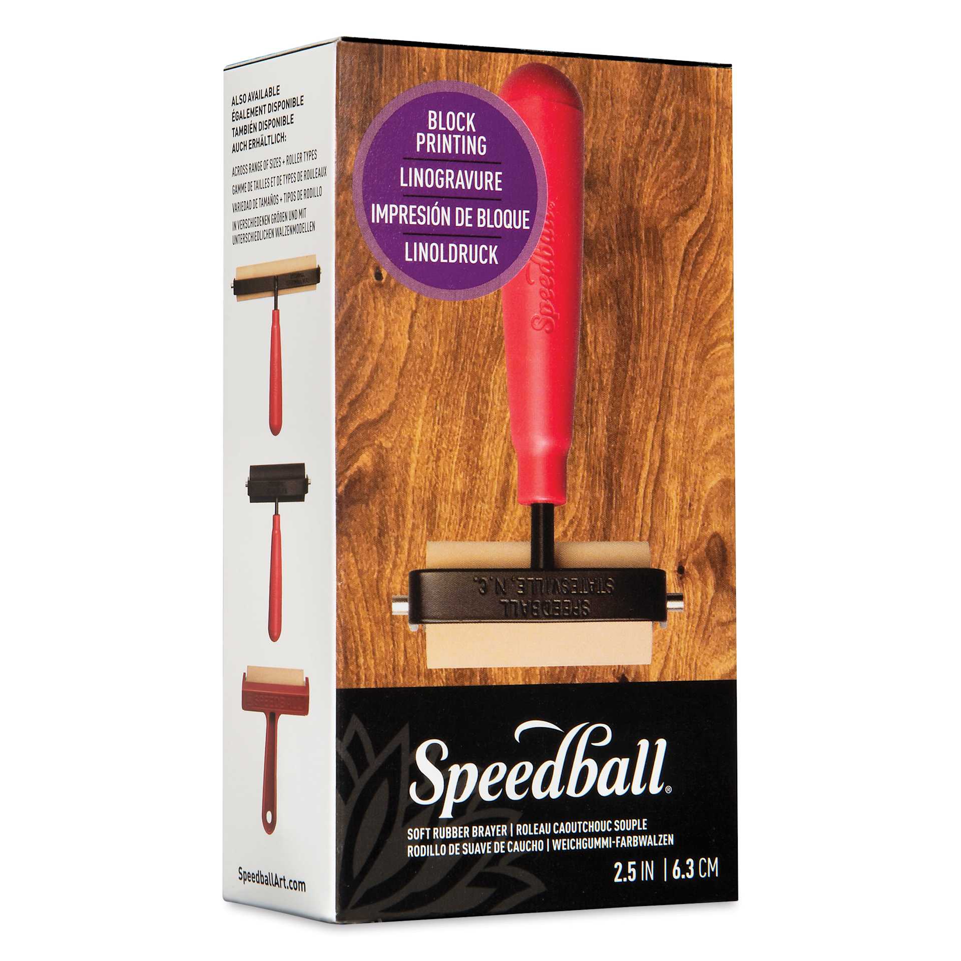 Speedball Soft Rubber Brayer - 2-1/2", packaging