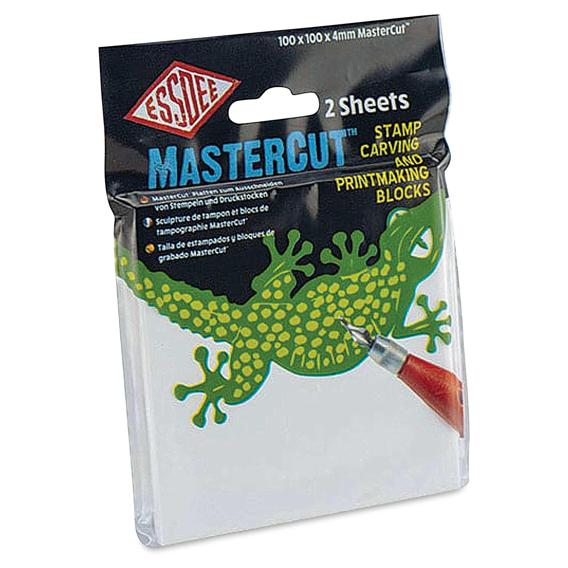Essdee MasterCut Stamp Carving and Printmaking Blocks - 4" x 4", Pkg of 2