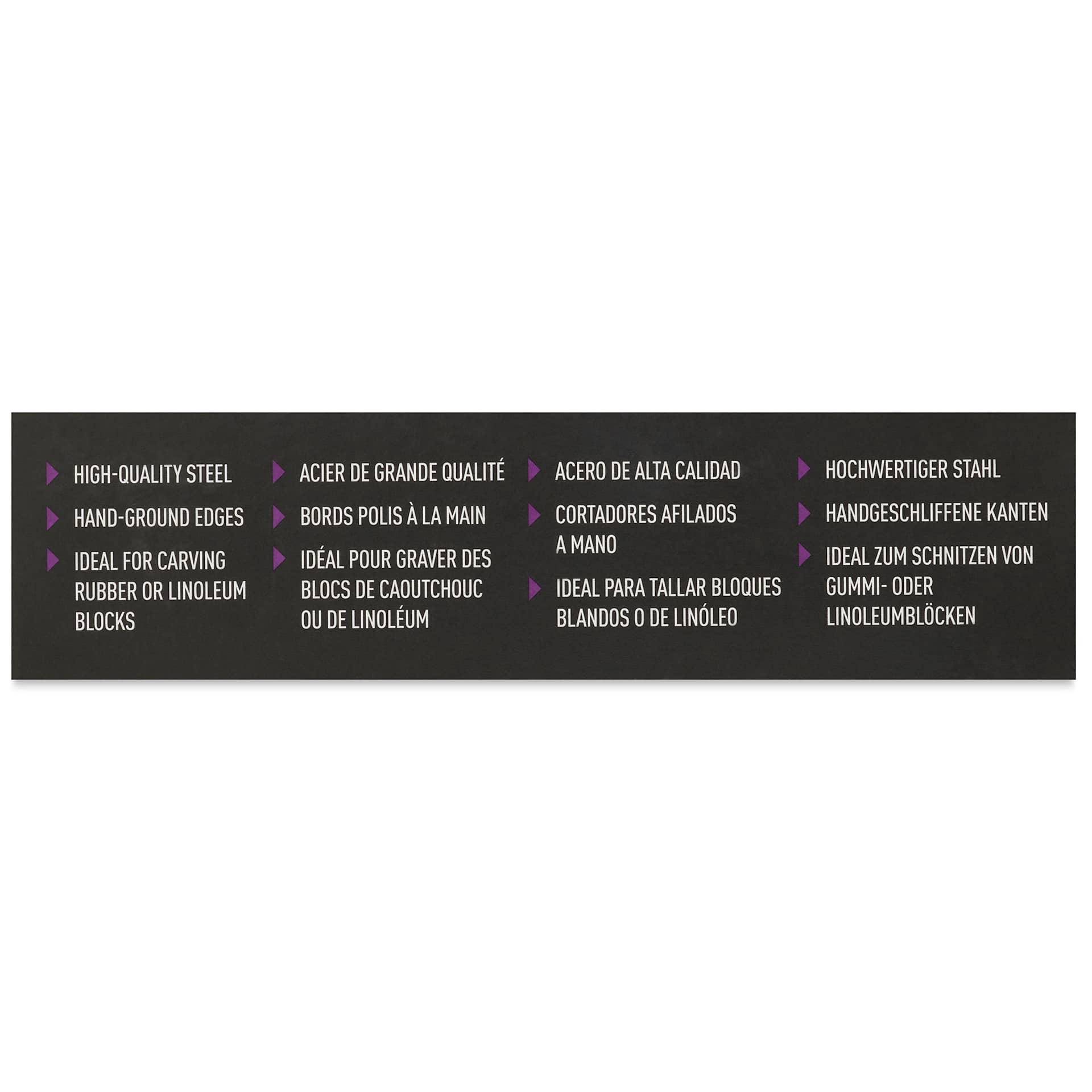 Speedball Linoleum Handle - Black Lino Handle Set, back of packaging