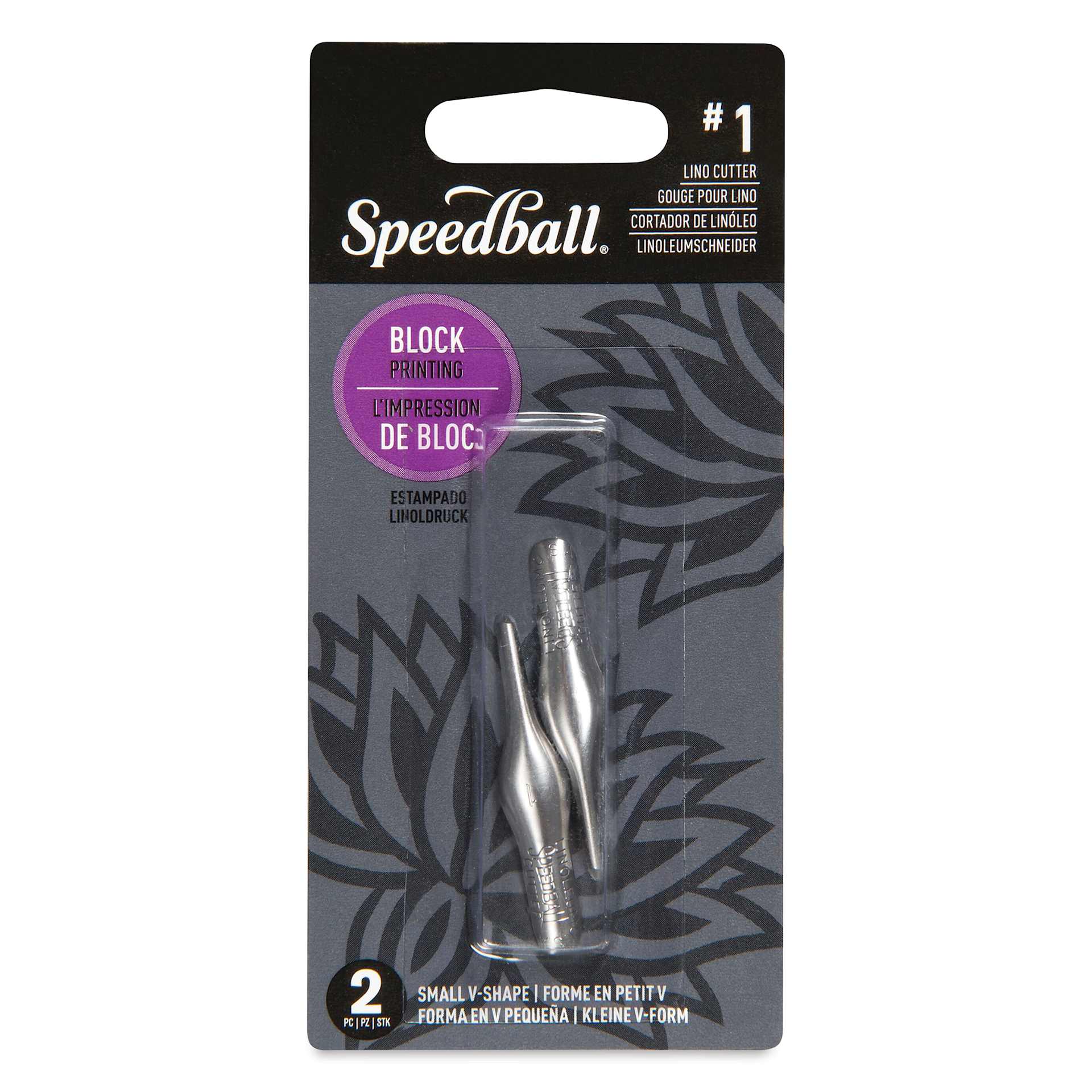 Speedball Linoleum Cutter - Pkg of 2, No. 1 Small V (Front of package)