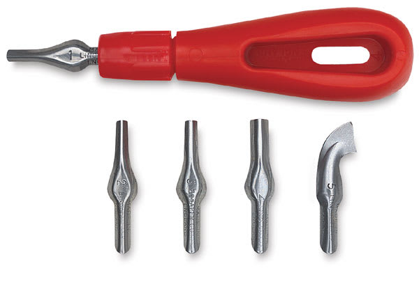 Essdee Lino Cutter Handle with 5 Blades