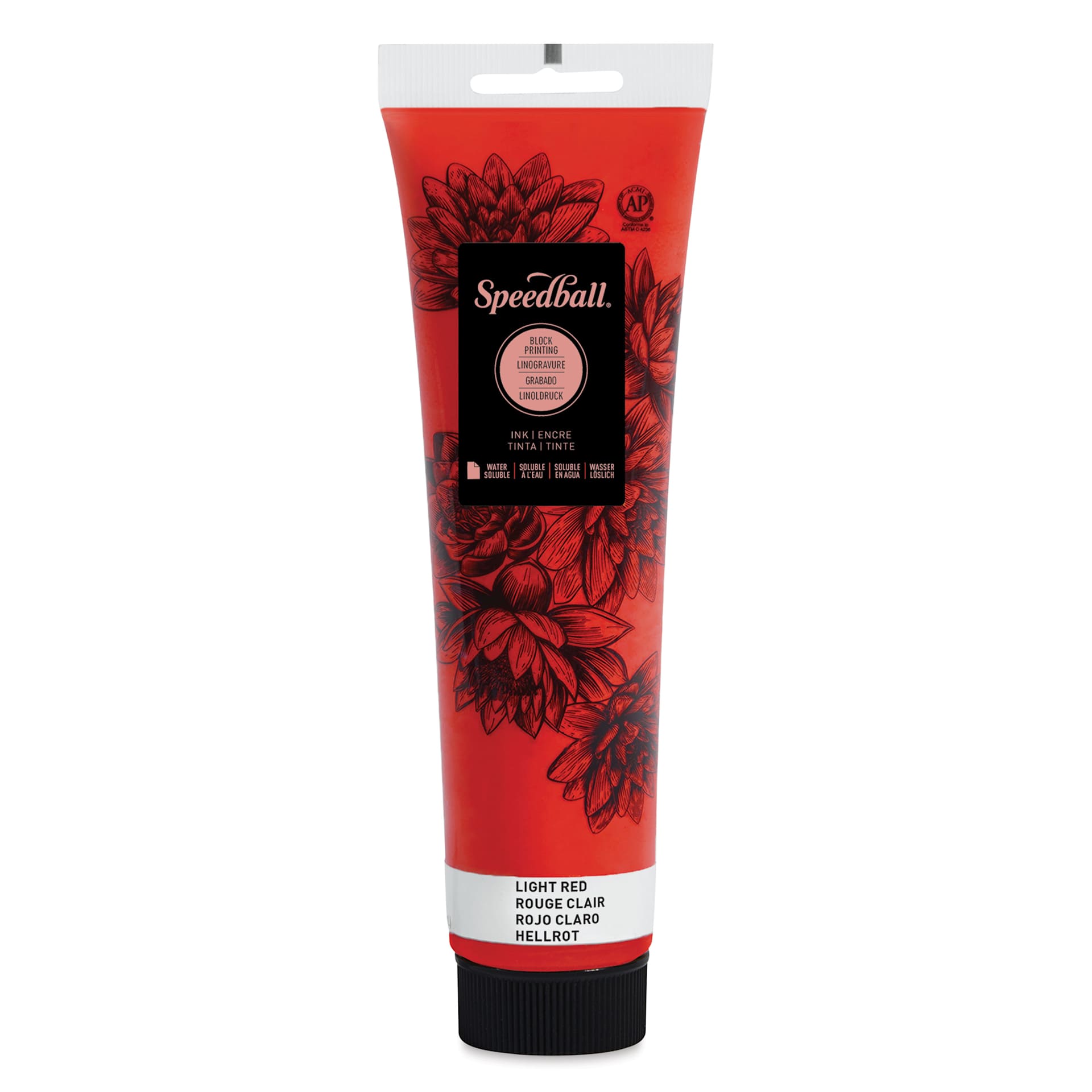 Speedball Water-Soluble Block Printing Ink - Light Red, 5 oz