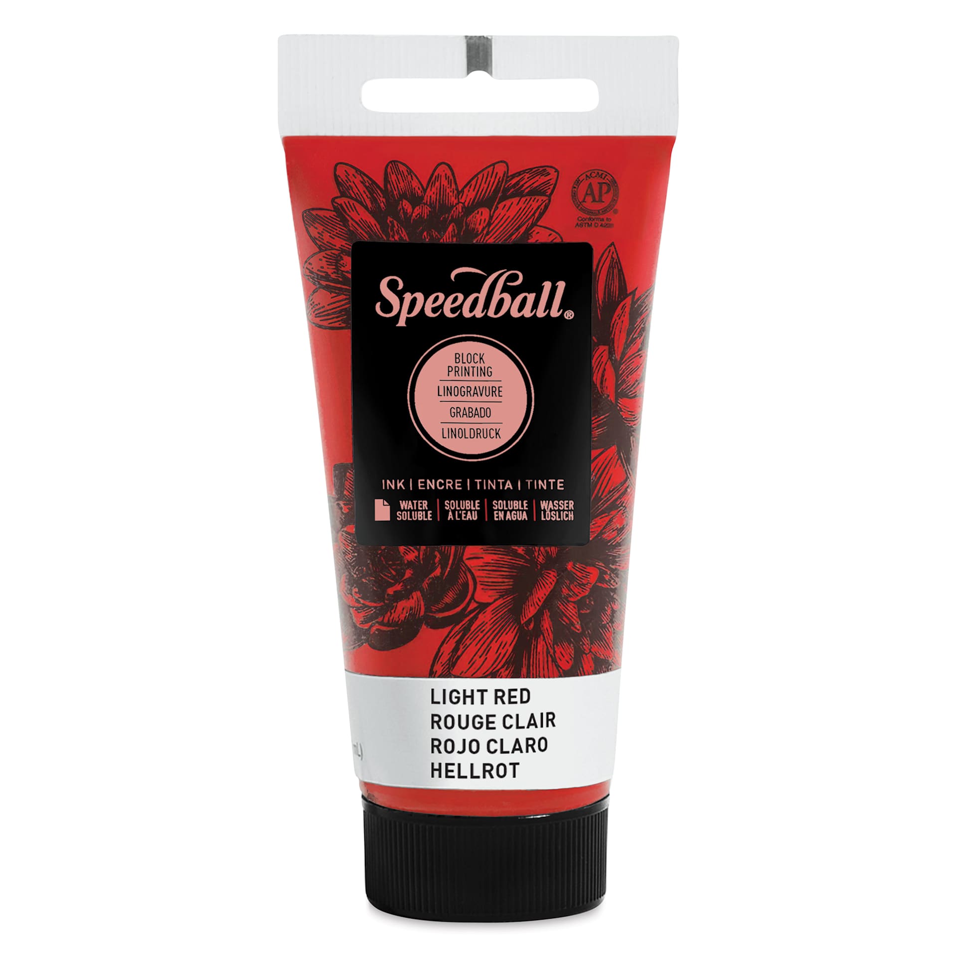 Speedball Water-Soluble Block Printing Ink - Light Red, 1.25 oz