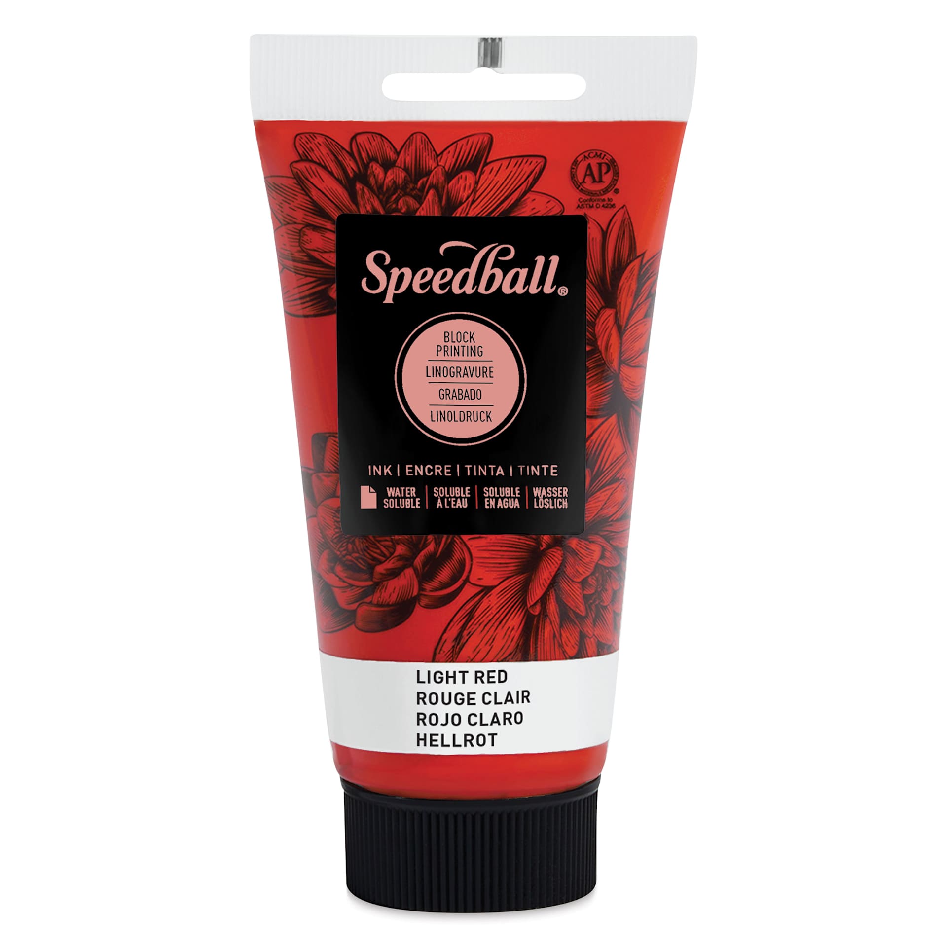 Speedball Water-Soluble Block Printing Ink - Light Red, 2.5 oz