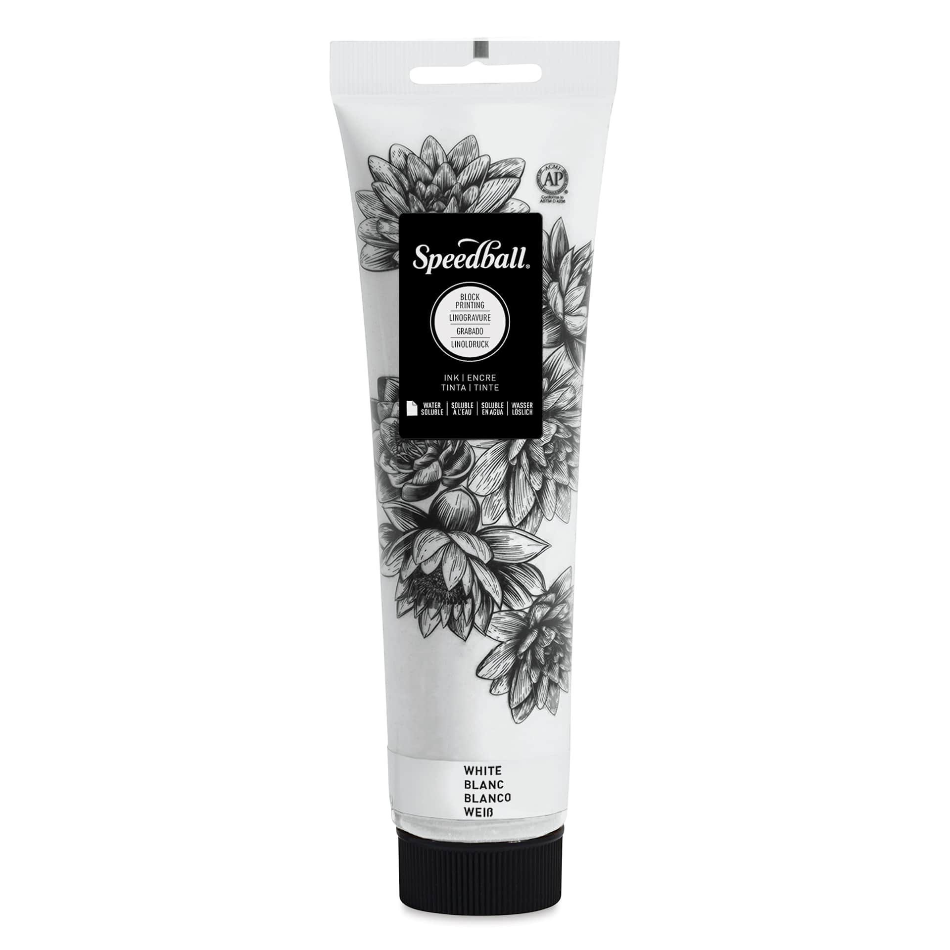 Speedball Water-Soluble Block Printing Ink - White, 5 oz