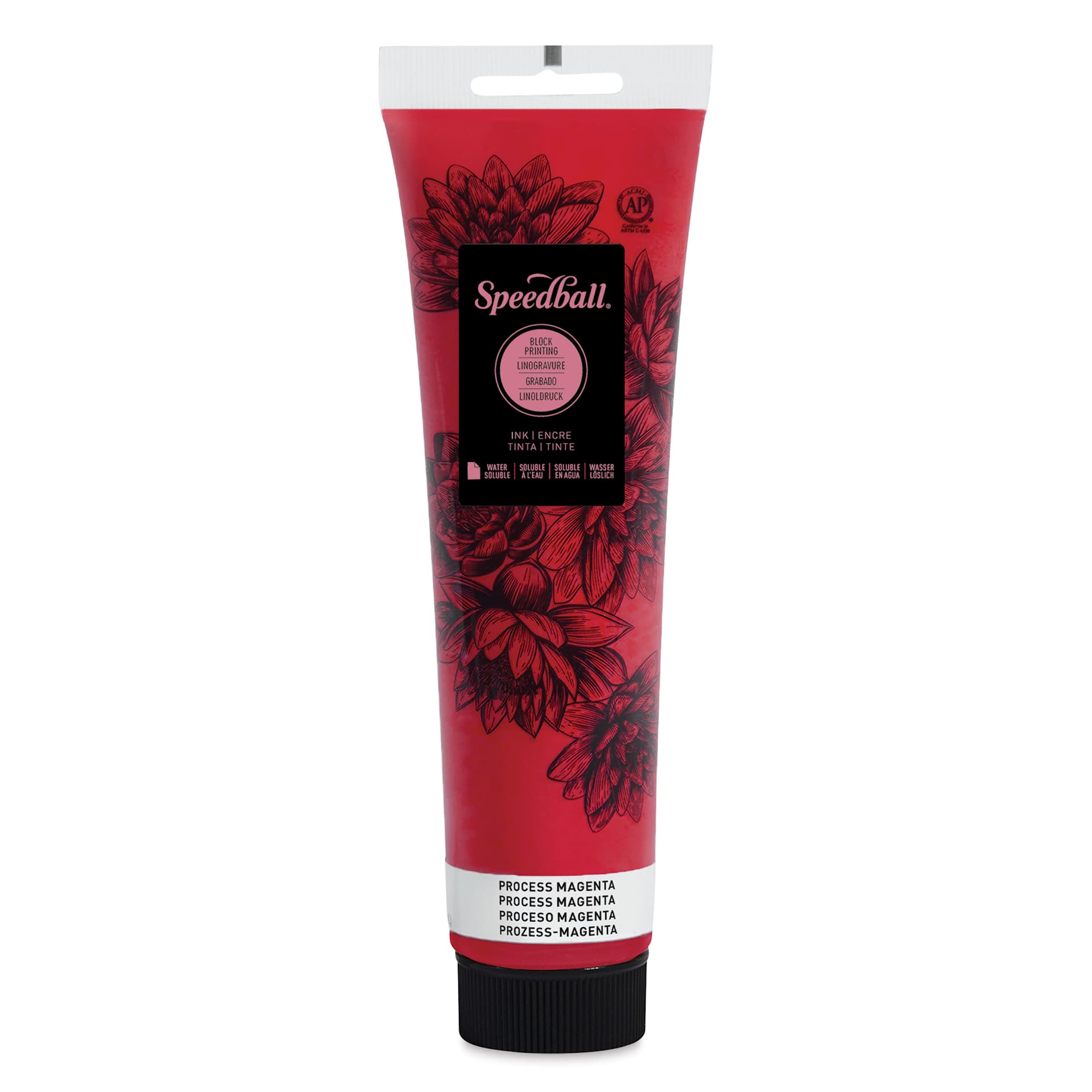 Speedball Water-Soluble Block Printing Ink - Process Magenta, 5 oz