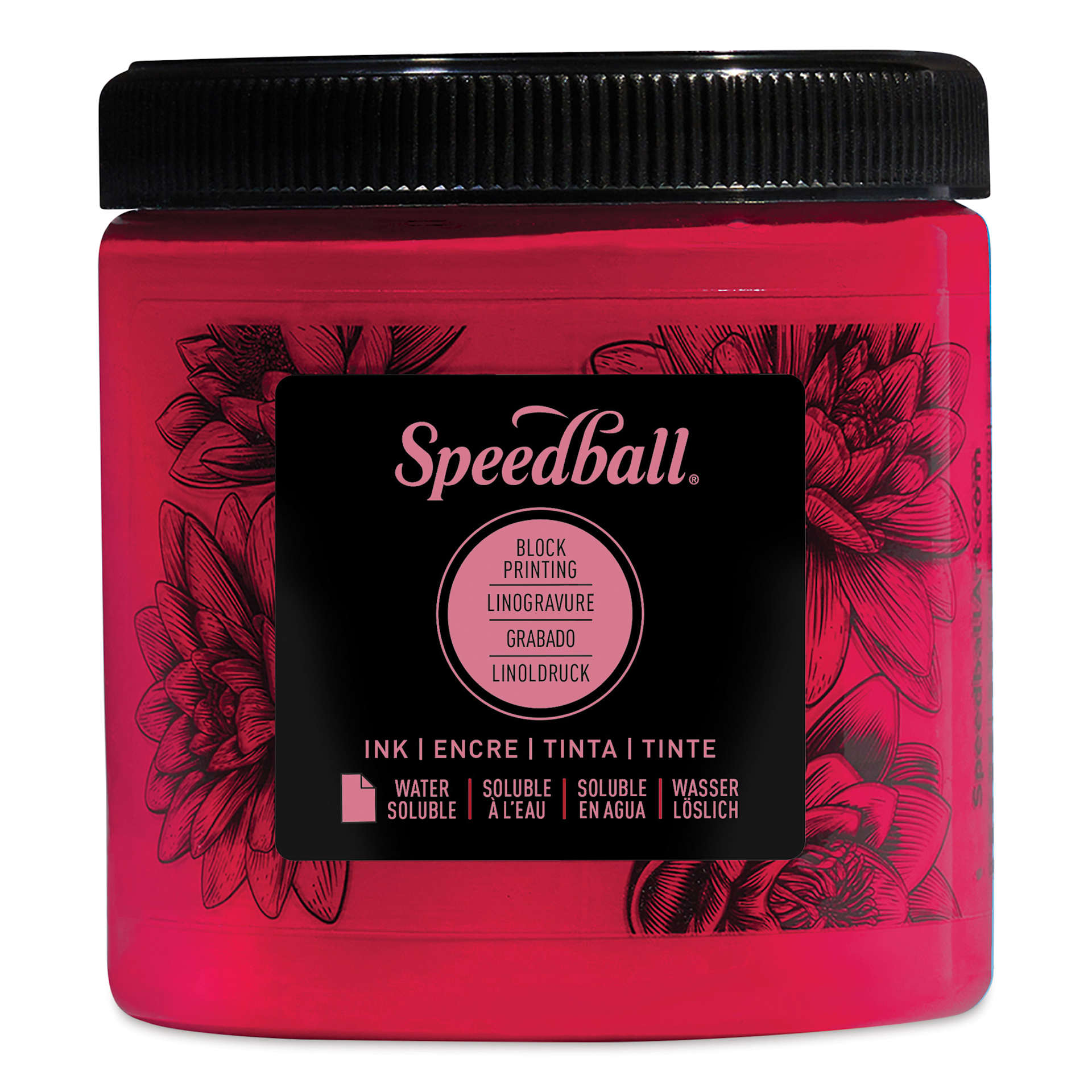 Speedball Water-Soluble Block Printing Ink - Process Magenta, 8 oz