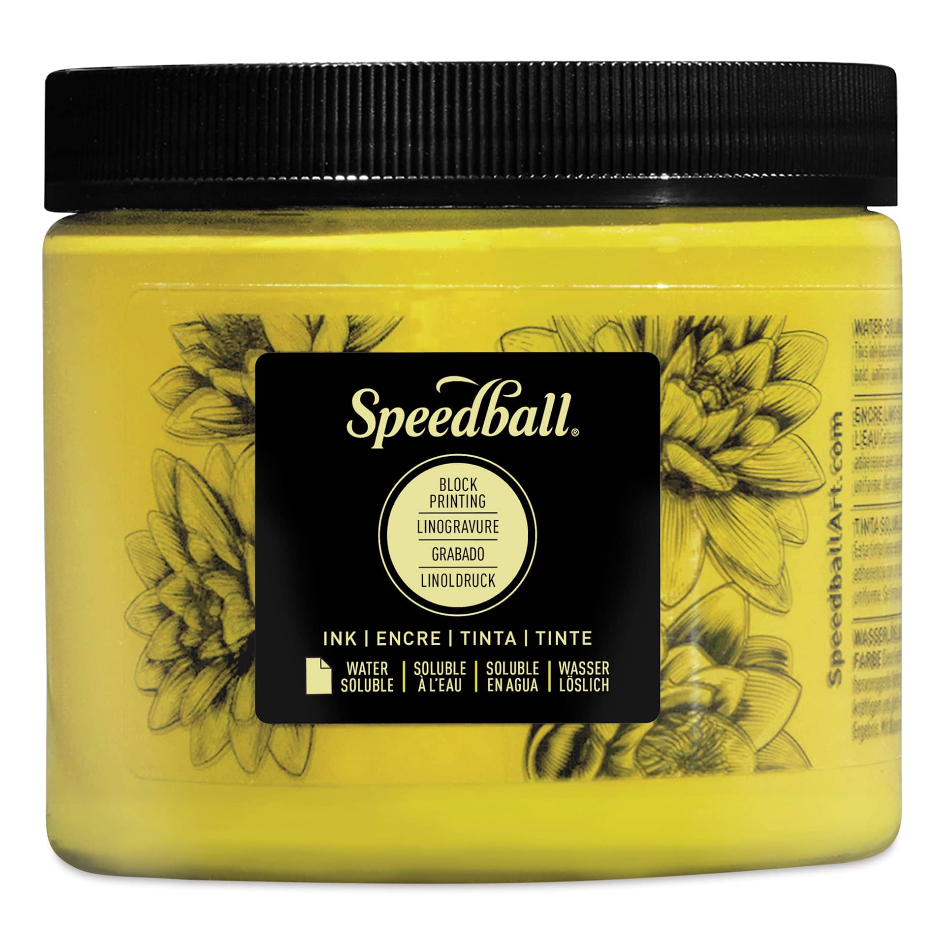 Speedball Water-Soluble Block Printing Ink - Yellow, 16 oz