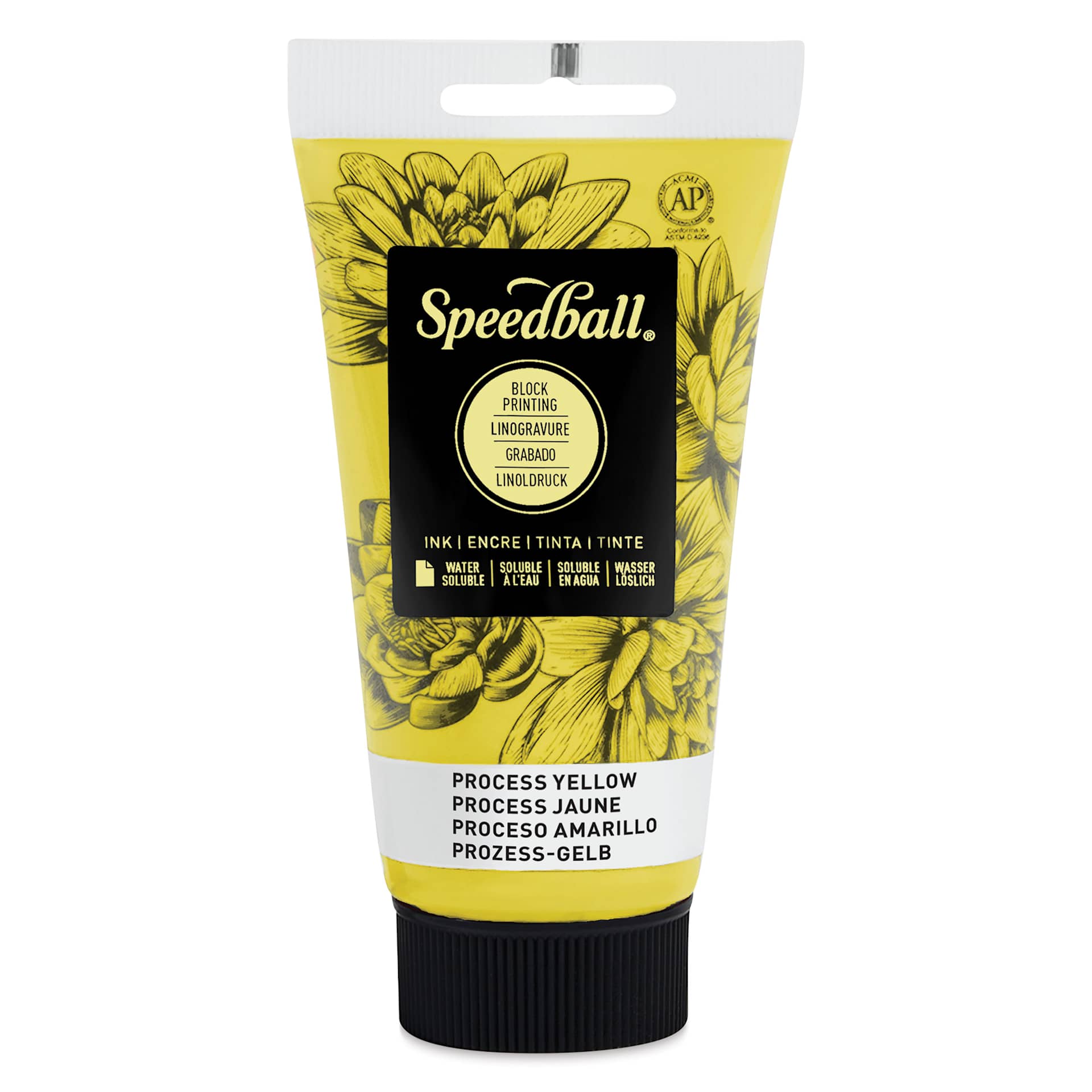 Speedball Water-Soluble Block Printing Ink - Process Yellow, 2.5 oz